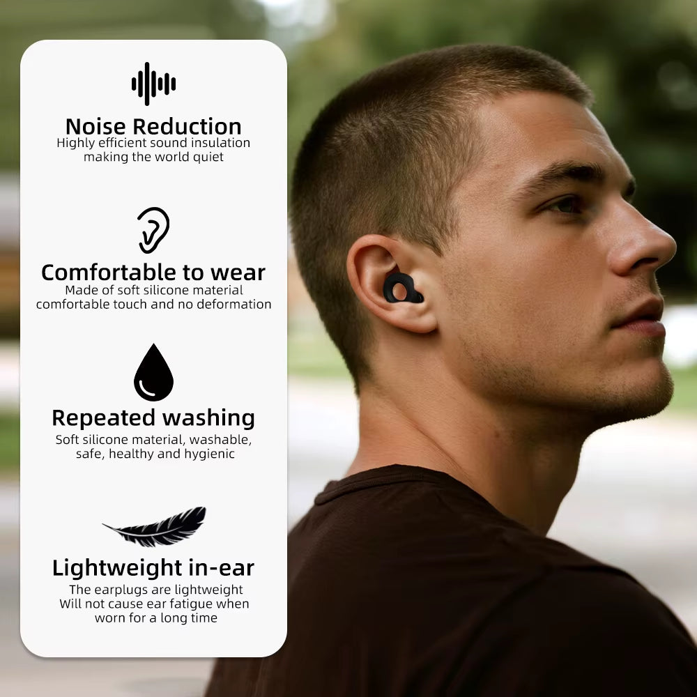 2026 New Hot-Selling Customization Reusable Silicone Push-In Intrinsically Safe Noise Reduction Sleeping Ear Plugs 28Db (SNR)