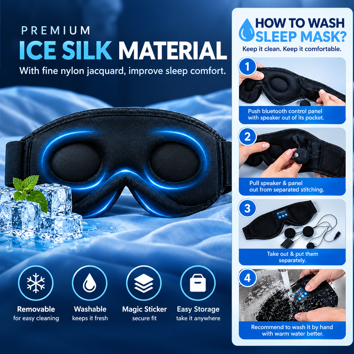 Somnix-Smart sleep mask with bluetooth